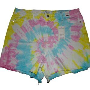 JUDY BLUE HIGH WAIST TIE DYE SHORTS SZ 2XL